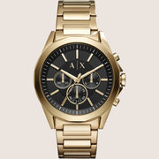 Armani Exchange Mens Dress Watch Gold Stainless Steel Bracelet AX2611