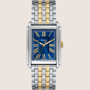 Fossil Men's Carraway Blue Dial Two-Tone Bracelet Watch FS6010