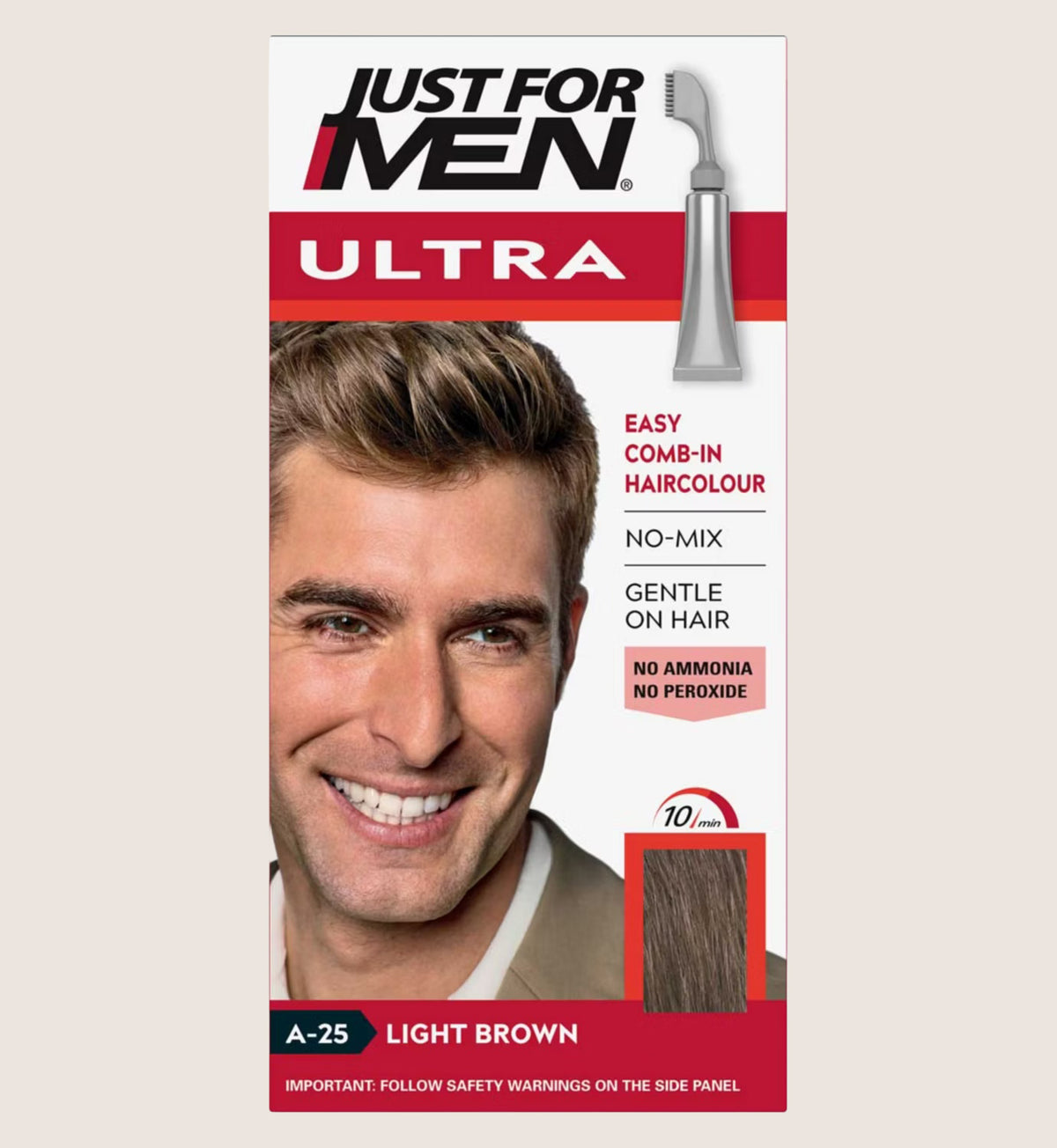 Just For Men AutoStop Hair Dye Light Brown Air-Activated Colour