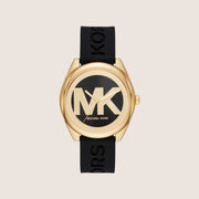 Michael Kors Women's Janelle Black Dial Gold Case Watch MK7313