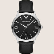 Emporio Armani Mens Watch Black Leather Strap AR11210