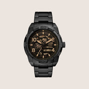 Fossil Mens Bronson Automatic Black Steel Watch ME3256
