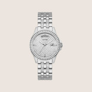 Guess Women's Lady Comet Watch Crystals-Set Silver Dial GW0254L1