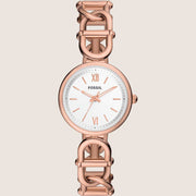 Fossil Carlie Rose Gold Steel Bracelet Watch ES5273
