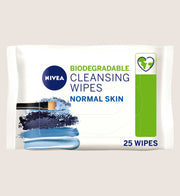 NIVEA Biodegradable Cleansing Wipes Normal Skin 25pc