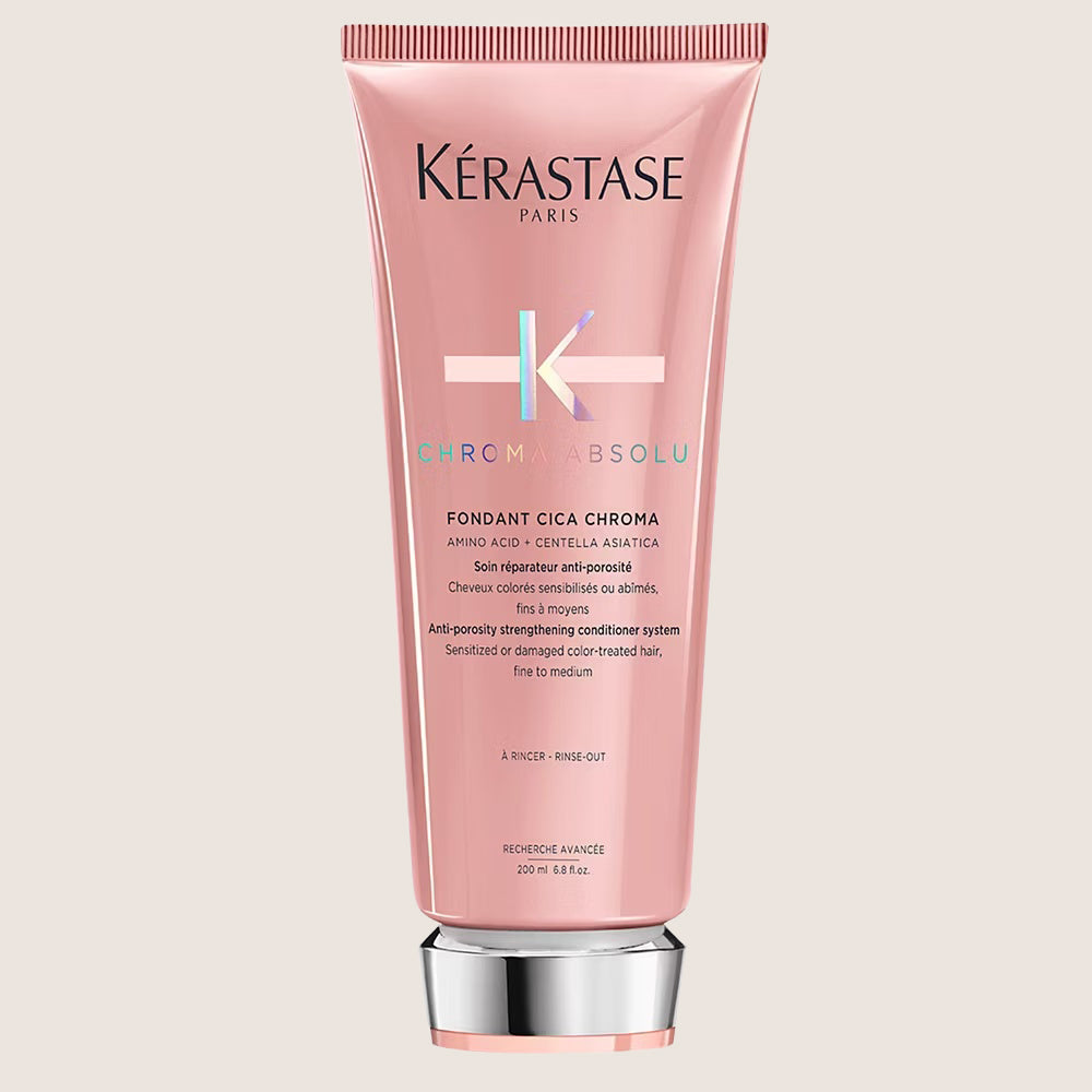 Kérastase Chroma Absolu, Strengthening Conditioner, For Damaged Colour-Treated Hair, Fine To Medium, With Lactic Acid, Conditioning Care 200ml