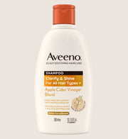 Aveeno Haircare Clarify and Shine+ Apple Cider Vinegar Shampoo Scalp Health 300ml