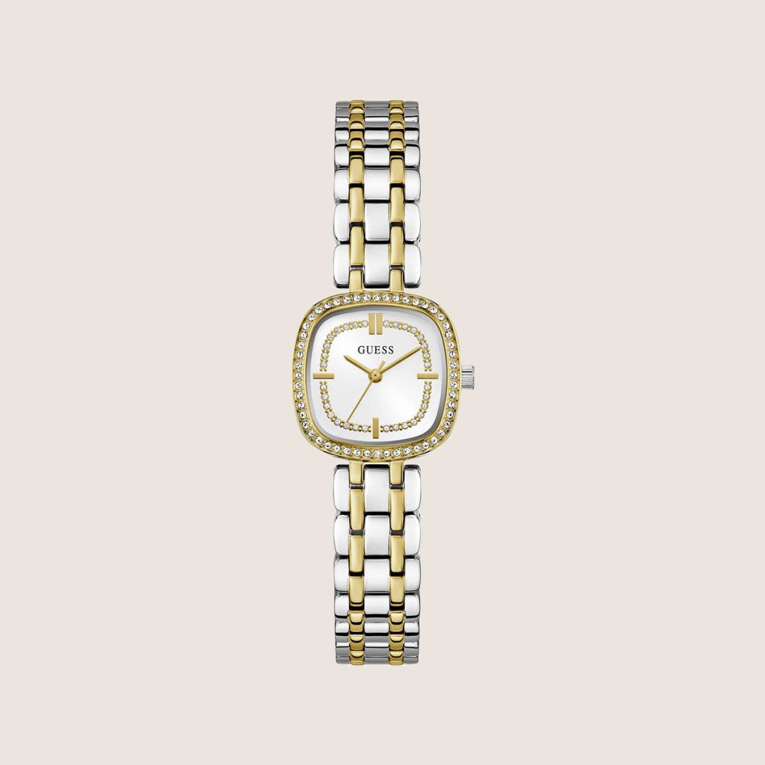 Guess Women's Hazel Watch Crystal-Set White Dial GW1018L3