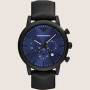 Emporio Armani Mens Watch Black Leather Strap AR11351