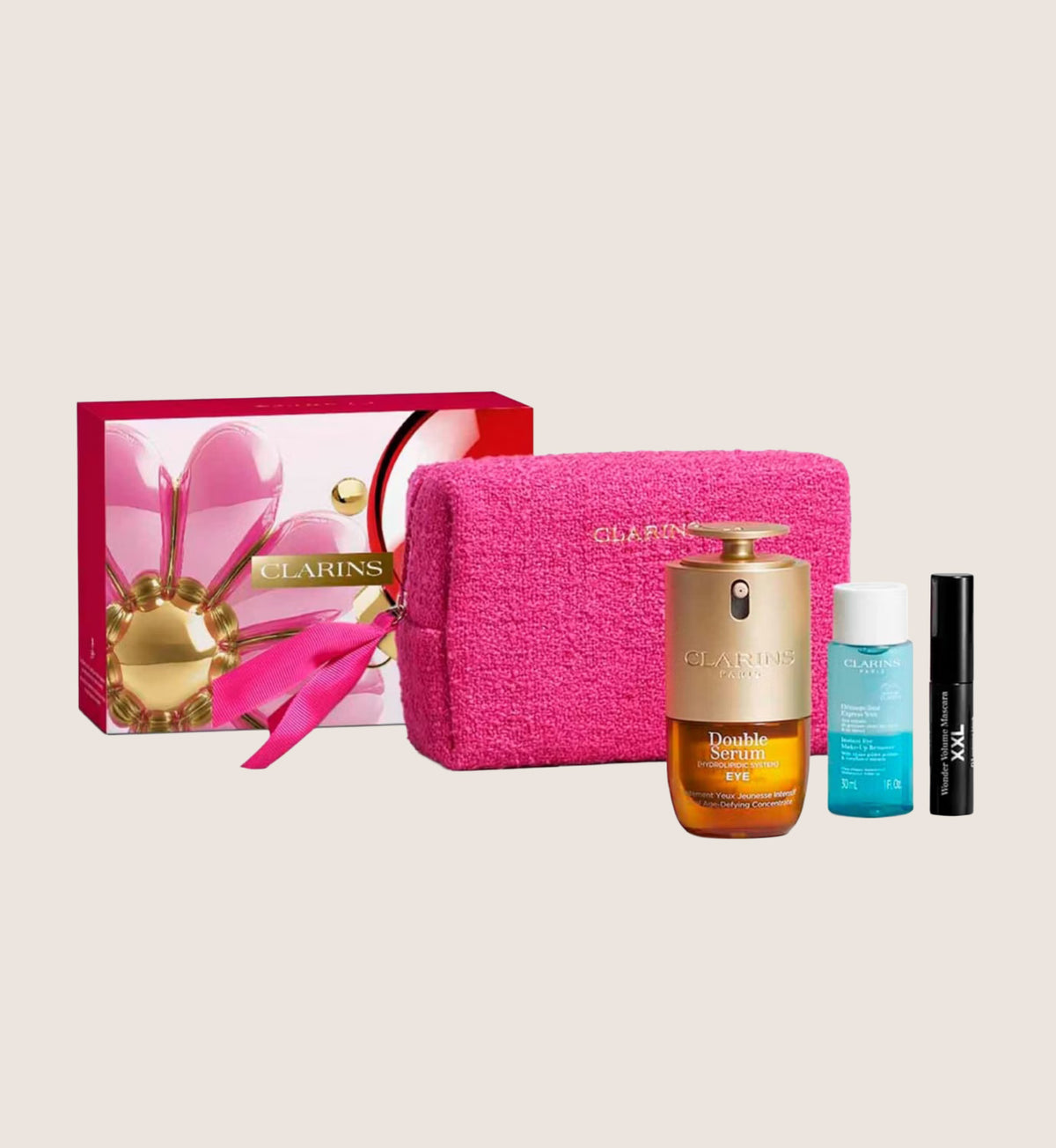 Clarins Double Serum Eye Collection 3 Piece Skincare Gift Set For Her