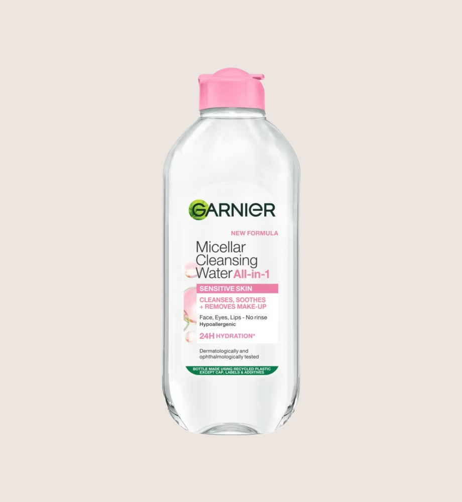 Garnier Micellar Water Gentle Face Cleanser & Makeup Remover For Sensitive Skin 400ml