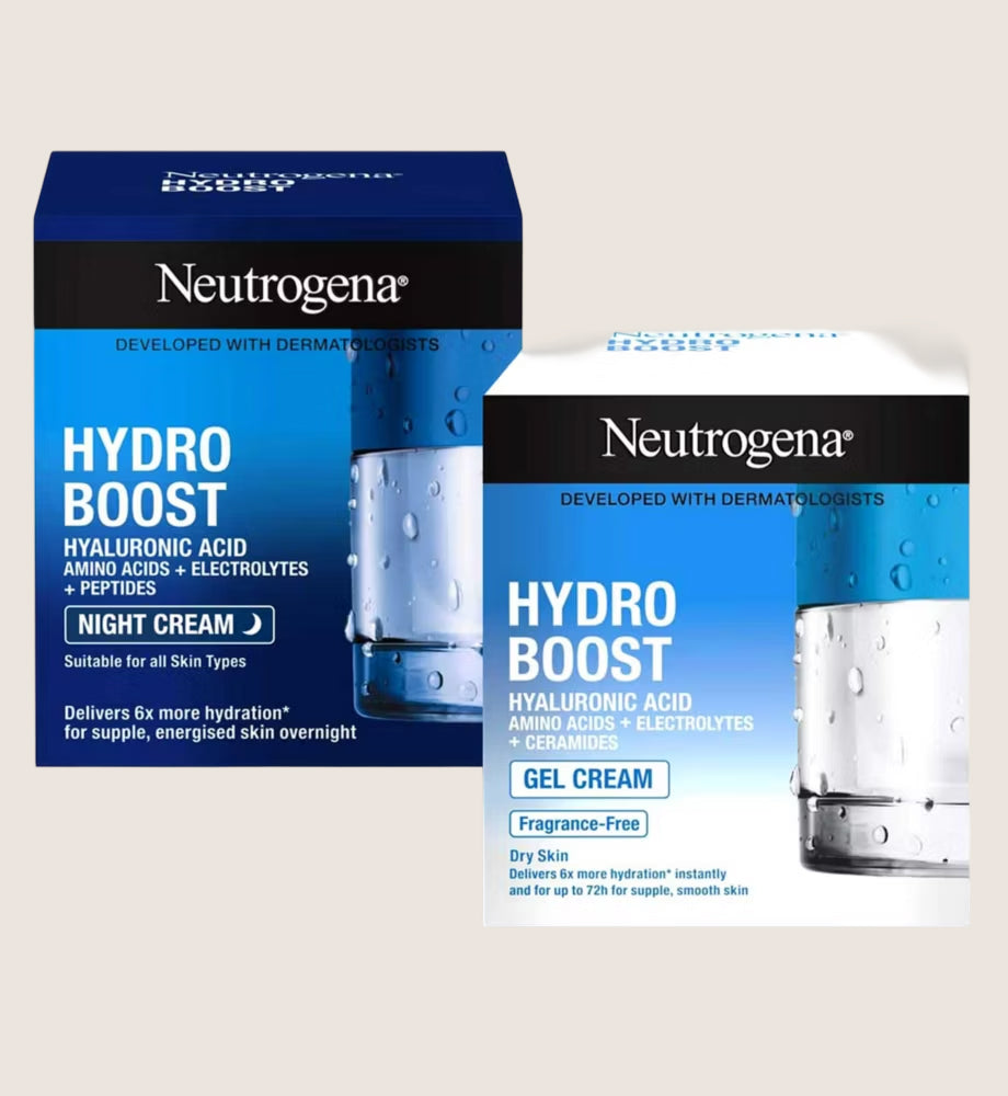 Neutrogena Hydrate Day to Night Bundle with Hyaluronic Acid Moisturiser & Night Cream Set