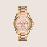 Michael Kors Women's Bradshaw Chronograph Rose Gold Dial Watch MK6359