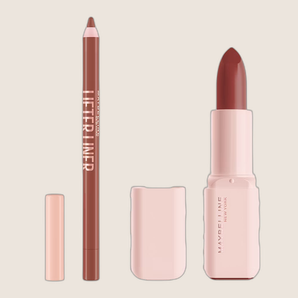 L'Oréal Paris Maybelline Player Lifter Lip Liner & Make It Work Serum Bullet Lipstick Duo Bundle