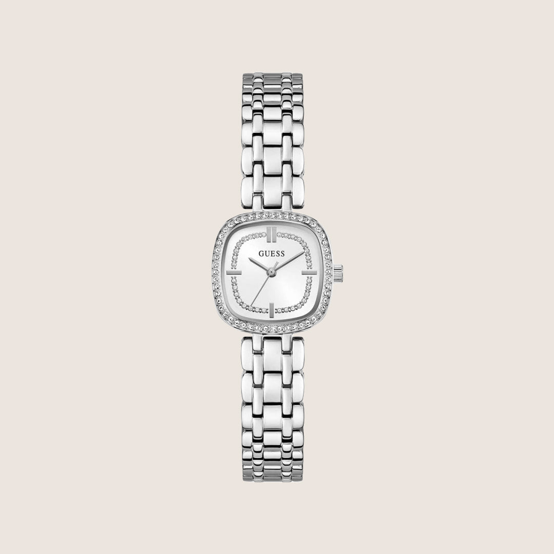 Guess Women's Hazel Watch Crystal-Set White Dial GW1018L1