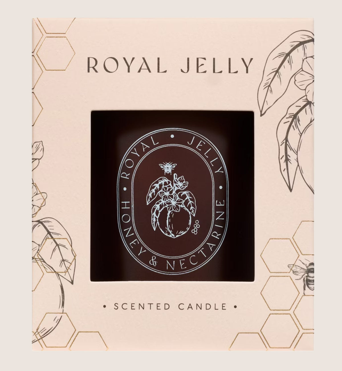 Royal Jelly Honey & Nectarine Candle 200g Fragrance Gift Set For Her