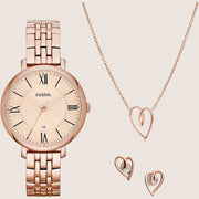 Fossil Jacqueline Rose Gold Gift Set Watch ES5252SET