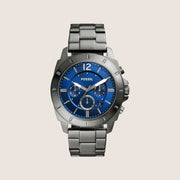 Fossil Mens Privateer Blue Chronograph Cushion Watch BQ2816