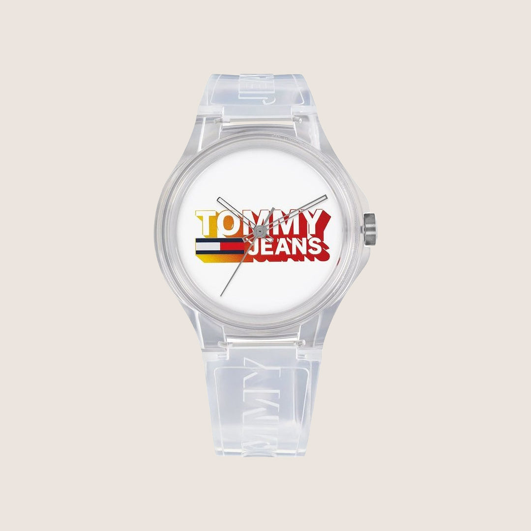 Tommy Hilfiger Watch White Dial Transparent Rubber Strap 1720027
