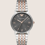 Emporio Armani Mens Watch Two Tone Stainless Steel Bracelet AR11121