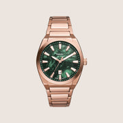 Fossil Mens Everett Mother of Pearl Green Watch FS6074