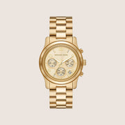 Michael Kors Women's Runway Chronograph Gold Dial Watch MK7323