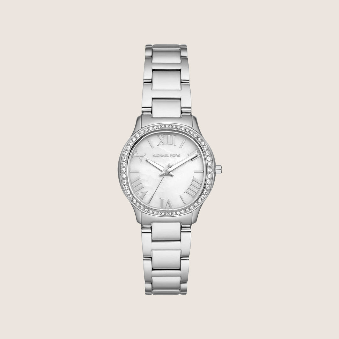Michael Kors Women's Sage White Dial Silver Case Watch MK4824