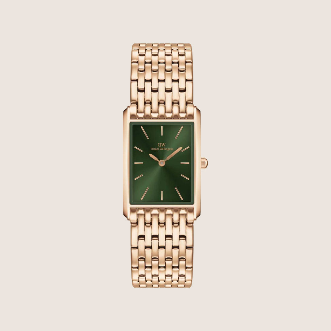 Daniel Wellington Women's Bound Rose Gold Steel Green Dial Watch DW00100704