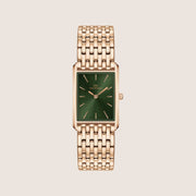 Daniel Wellington Women's Bound Rose Gold Steel Green Dial Watch DW00100704