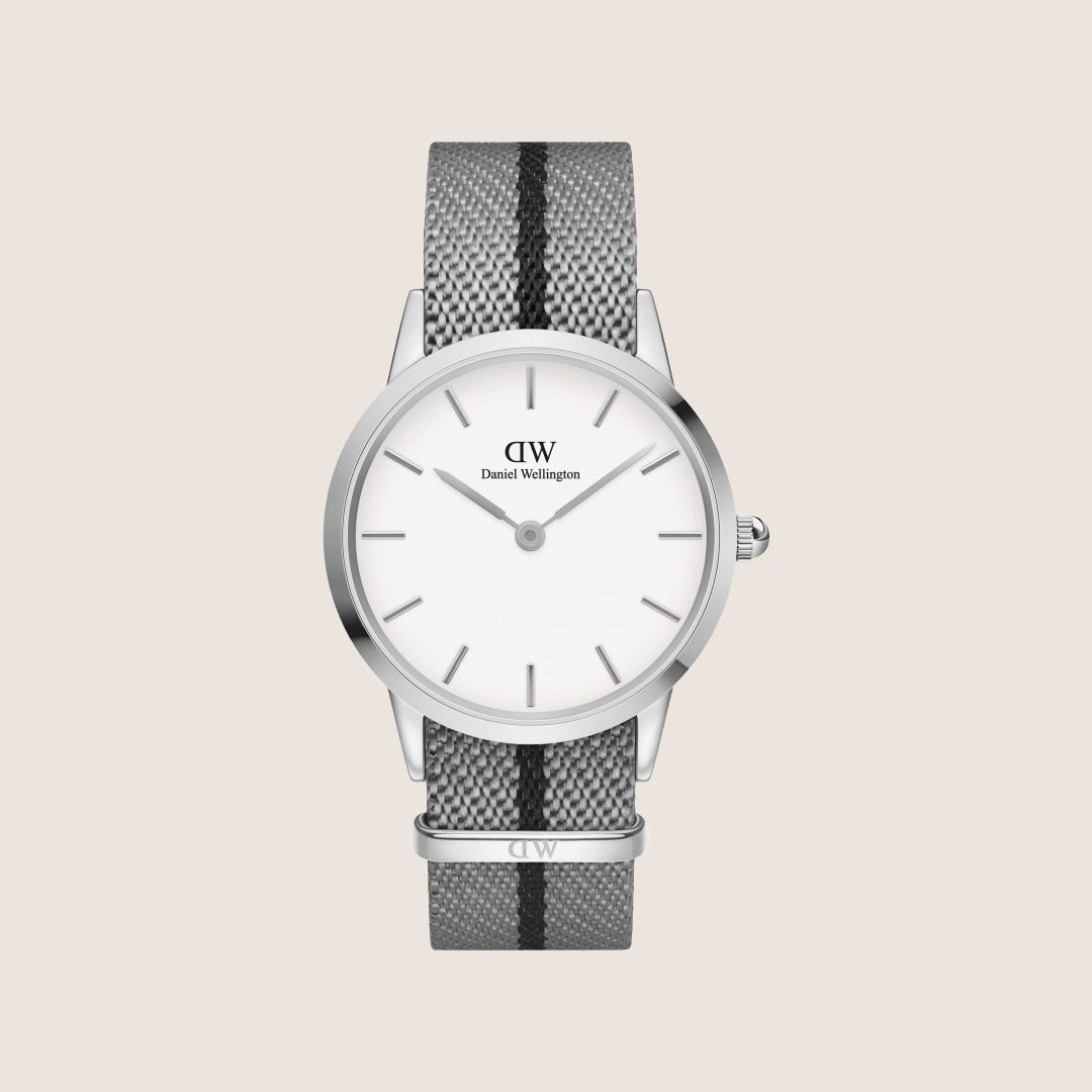 Daniel Wellington Women's Iconic Silver Textile White Dial Watch DW00100679
