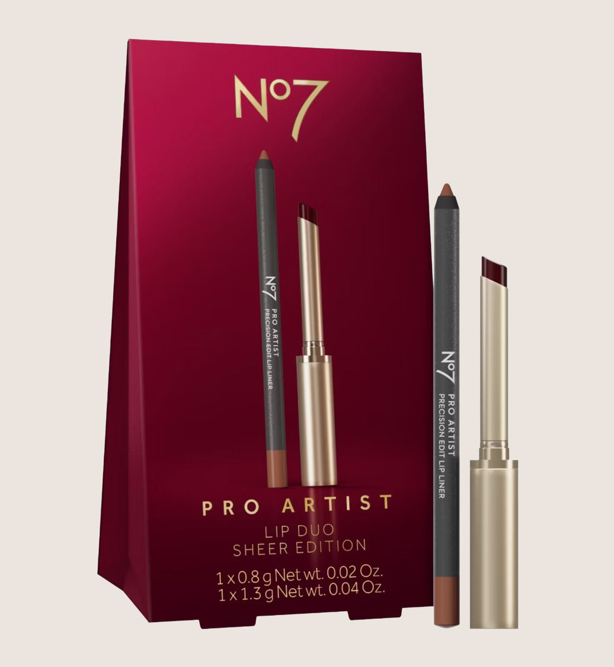 No7 Pro Artist Lip Duo Sheer Edition Beauty Gift Set For Her