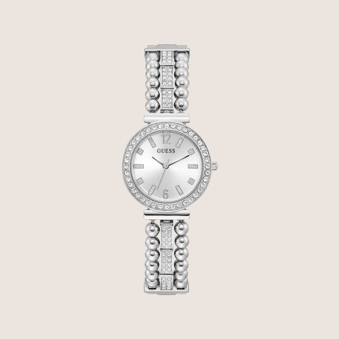 Guess Women's Gala Watch Crystals-Set Silver Dial GW0401L1