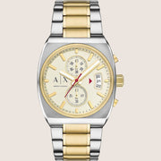 Armani Exchange Mens Sport Watch Two Tone Stainless Steel Bracelet AX2821