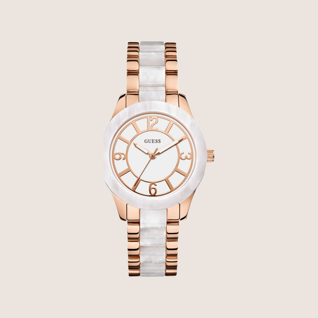 Guess Women's White Dial Watch White Dial W0074L2