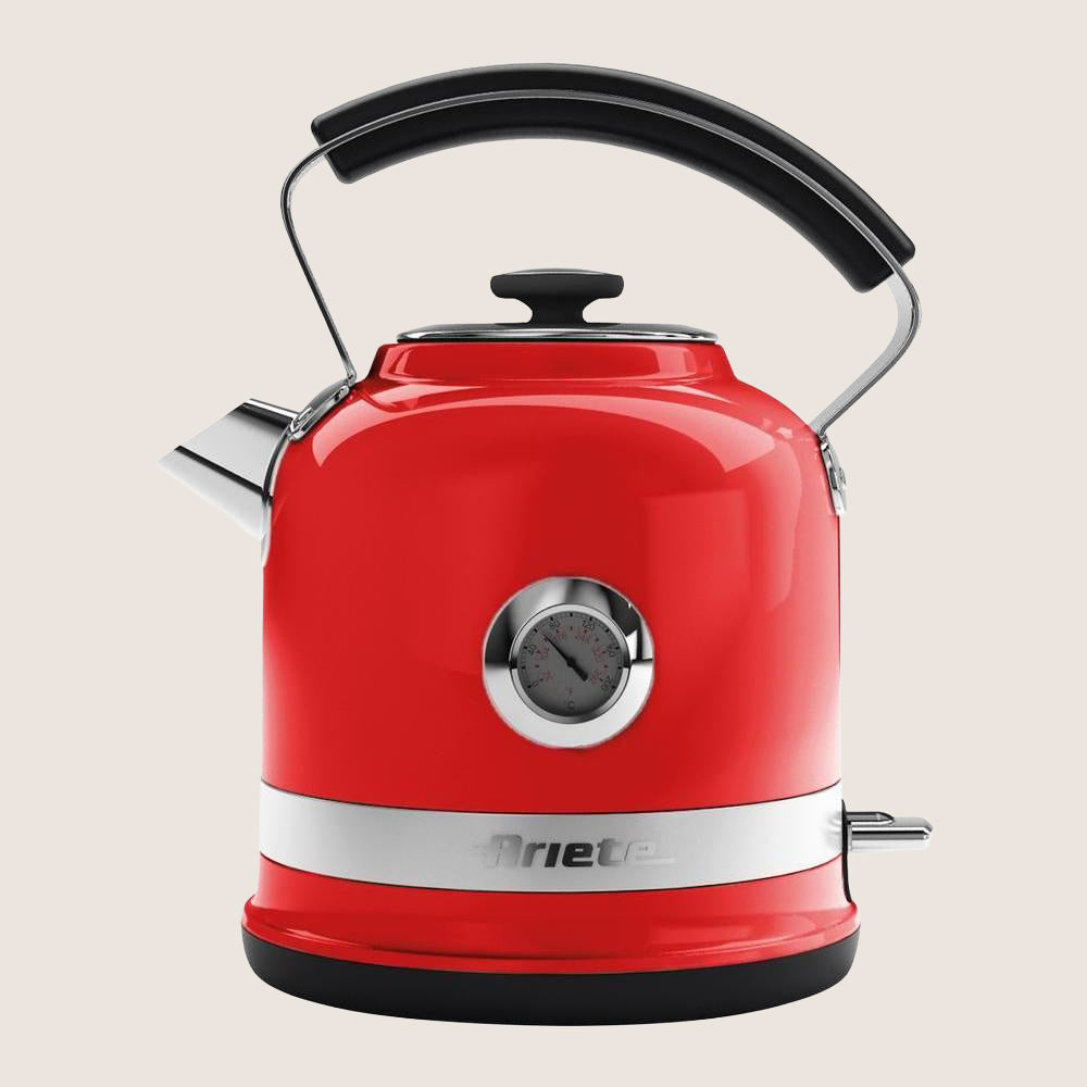 ARIETE Moderna 2854 Traditional Kettle with External Thermometer 1.7L - Red