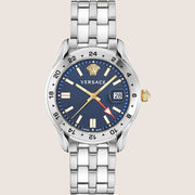 Versace Mens Greca Watch Blue Dial Steel Edition VE7C00523