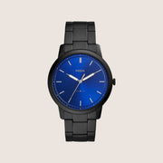 Fossil Mens Minimalist Blue Dial Slim Watch FS5693