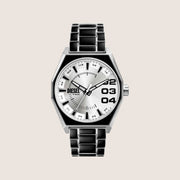 Diesel Mens Scraper Analogue Silver Dial Two-Tone Steel Bracelet Watch DZ2195