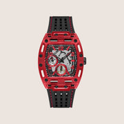 Guess Mens Phoenix Watch Transparent, Silver Dial GW0499G4
