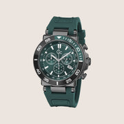 GC Men's Chronograph Green Dial Green Silicone Sport Watch Z14007G9MF