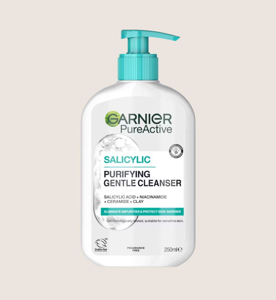 Garnier Salicylic Purifying Gentle Face Cleanser with Salicylic Acid Niacinamide & Ceramides Niacinamide & Salicylic Acid 250ml