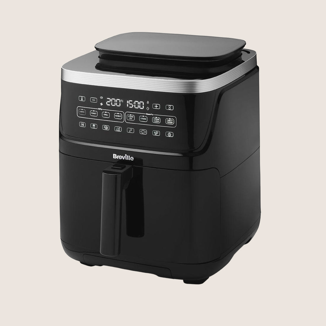 BREVILLE Halo Steam VDF133 Air Fryer with Steam Function 7L - Black