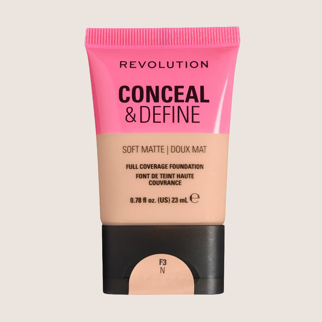 Revolution Conceal & Define Soft Matte Tube Foundation Flawless Base