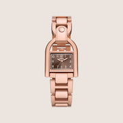 Fossil Women's Harwell Rose Gold Bronze Dial Bracelet Analogue Watch ES5328
