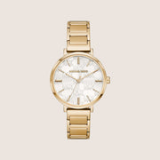 Michael Kors Women's Addyson White Dial Gold Case Watch MK4712