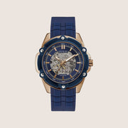 Guess Mens Watch Transparent, Blue Dial GW0061G3