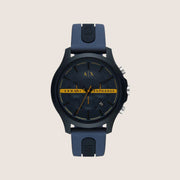 Armani Exchange Men's Sport Watch Blue Dial Blue Silicone Strap AX2441