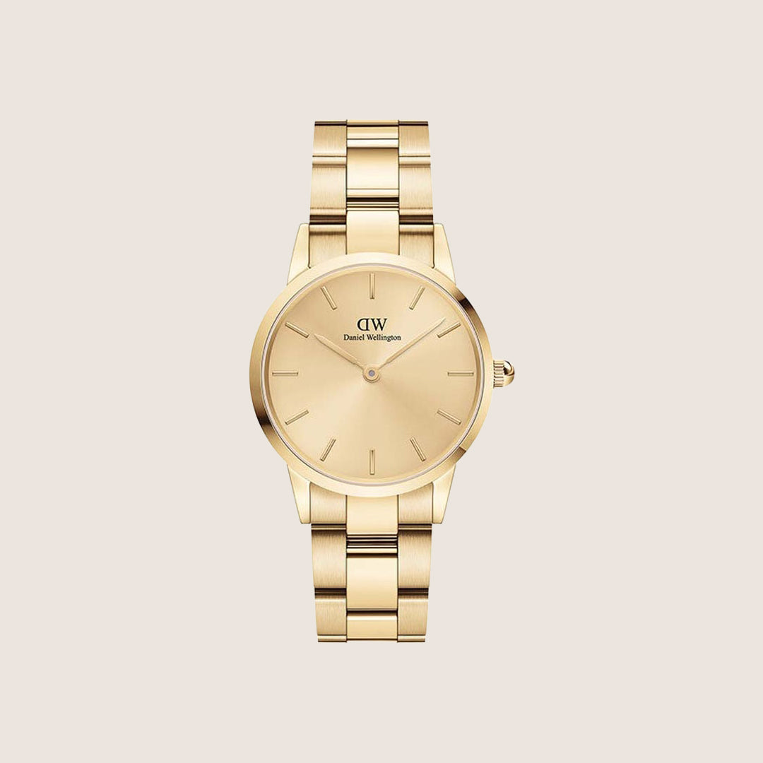 Daniel Wellington Women's Iconic Link Unitone Gold Dial Watch DW00100403
