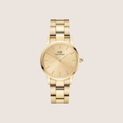Daniel Wellington Women's Iconic Link Unitone Gold Dial Watch DW00100403