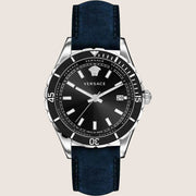 Versace Mens Hellenyium Watch Blue Leather Classic Edition VE3A00220